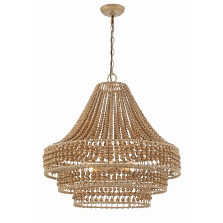 Crystorama Silas 6 Light Burnished Silver Chandelier SIL-B6006-BS